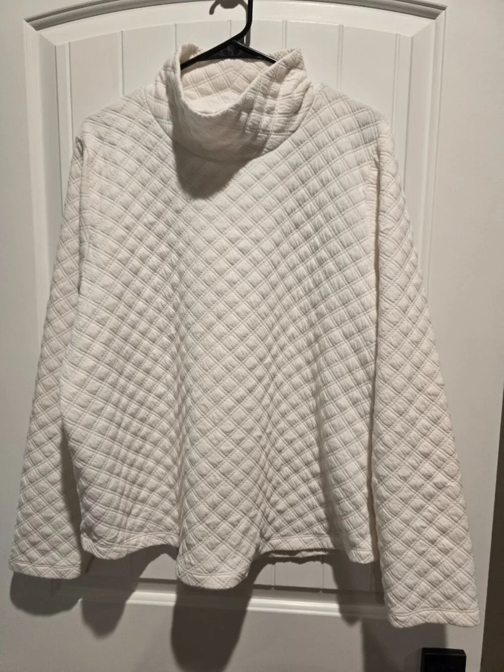 J Crew Mock Neck quilted texture Sweater XL